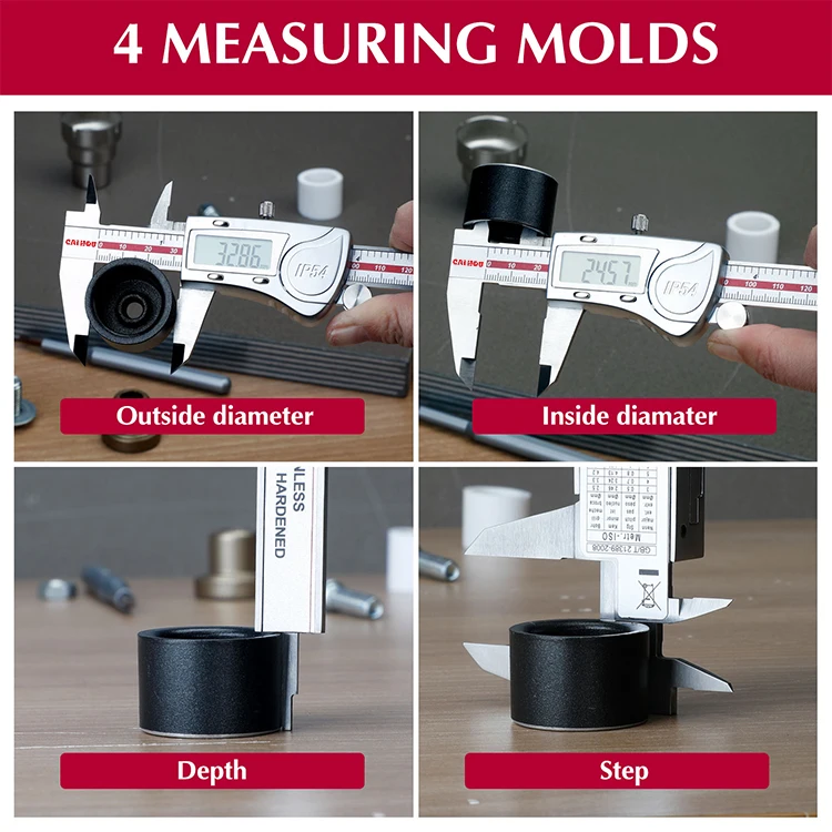 0-150/200/300mm Industrial Ip54 Waterproof Stainless Steel High-Precision Measuring Digital Vernier Caliper