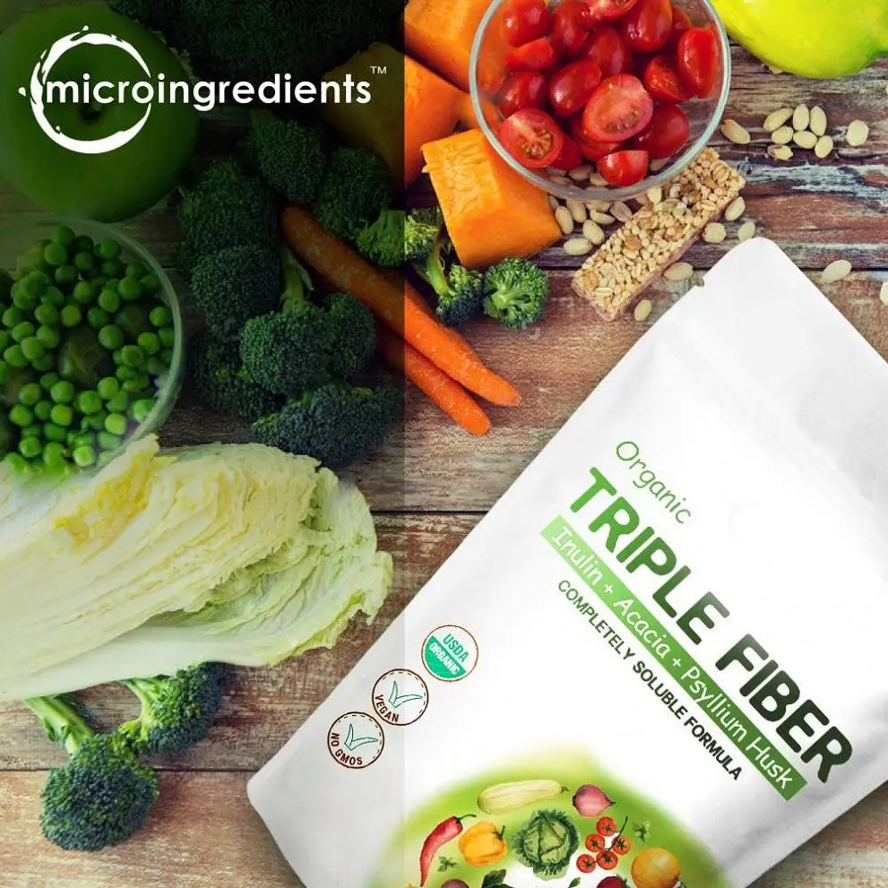 Factory Price Dietary Fiber Supplement Organic Vegan For Baking Inulin Acacia Psyllium Husk Powder