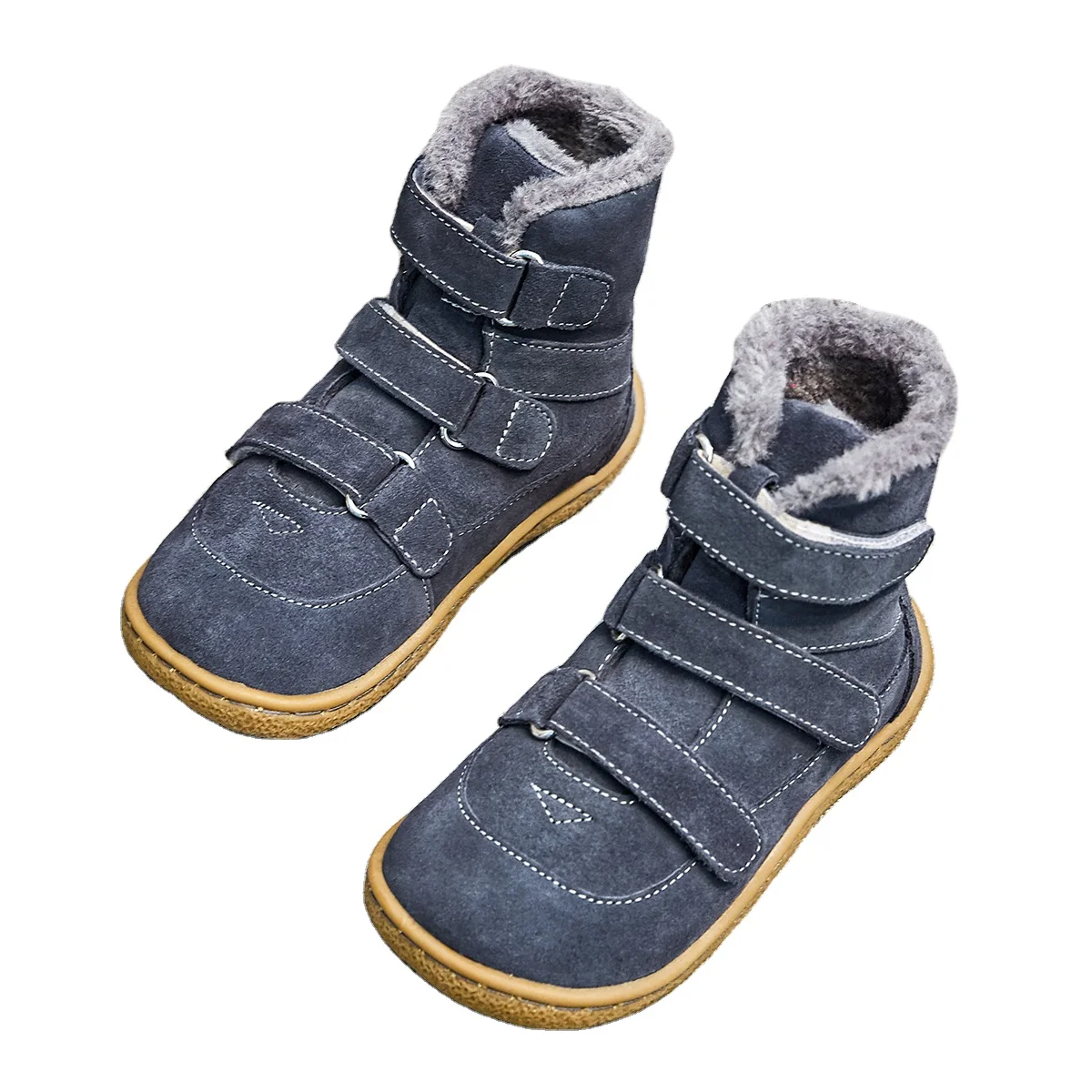 TipsieToes manufacturer stock low price real leather super soft stylish western flat fur boots for little boy girl kids teenage