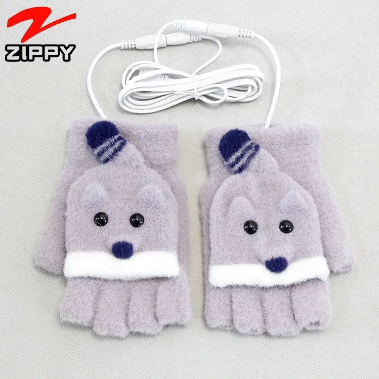 wholesale women workout cotton hand warm knitted wool winter heated gloves