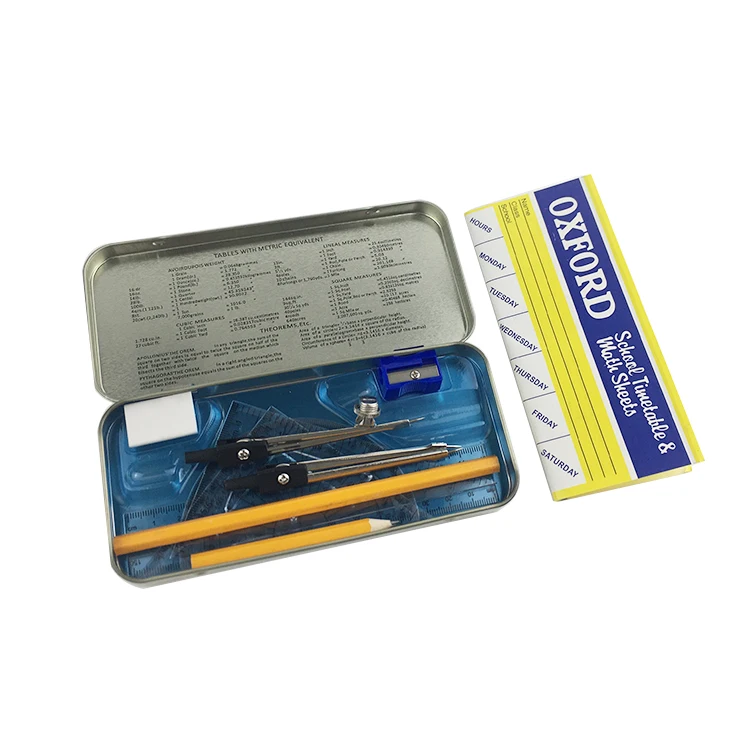 Factory wholesale metal 13pcs helix oxford mathematical set