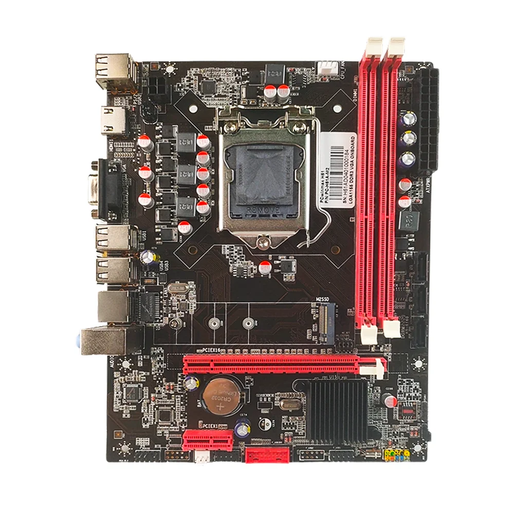 Новая игровая материнская плата PCWINMAX OEM H61 LGA 1155 DDR3 Micro ATX с поддержкой процессоров 2-го поколения 3-го компьютерная