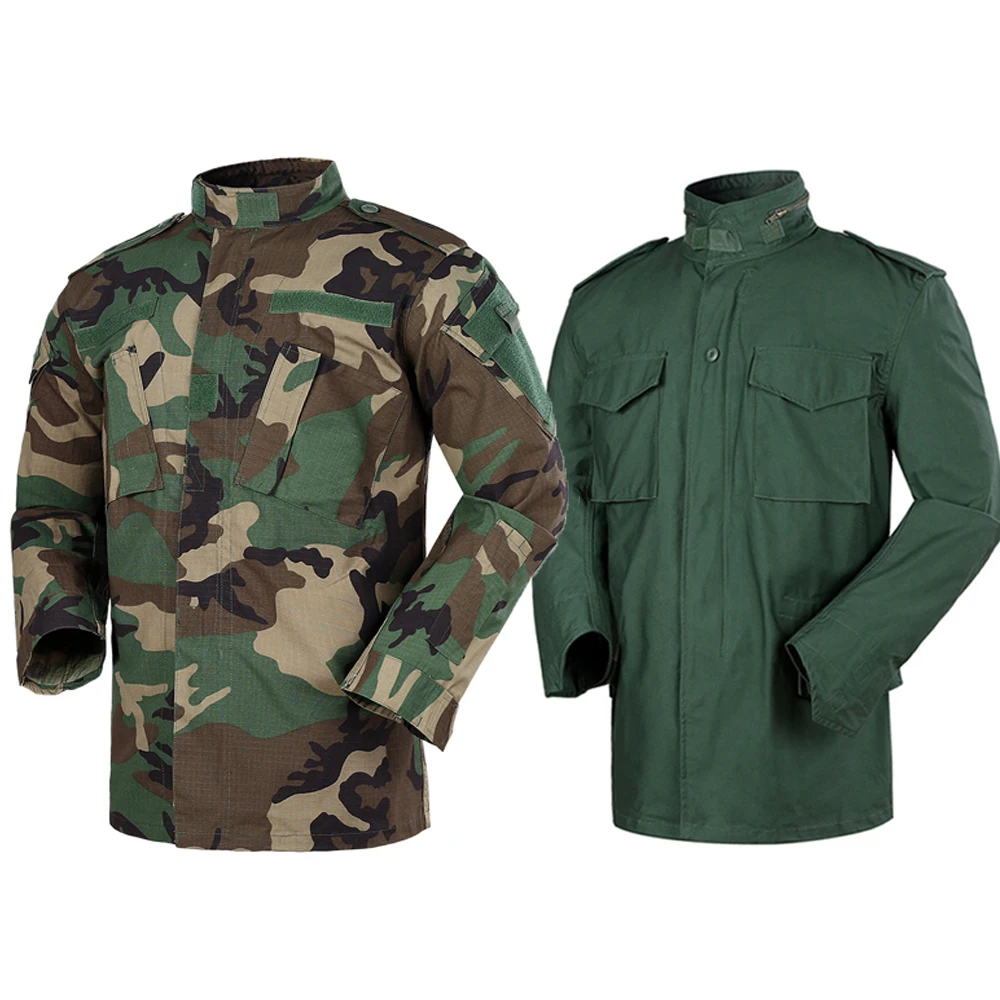 Military uniform olive green wind proof army apparel