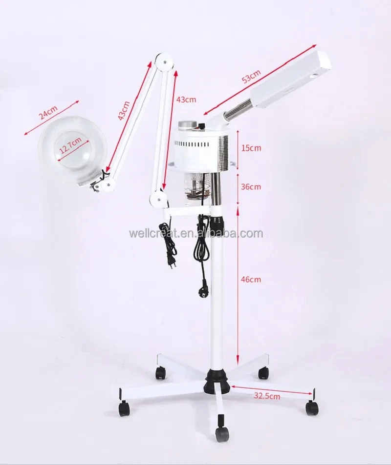 Customized Logo Face Mist Steamer Hot Spa Vapozone Facial Steamer Machine With Beauty Lamp