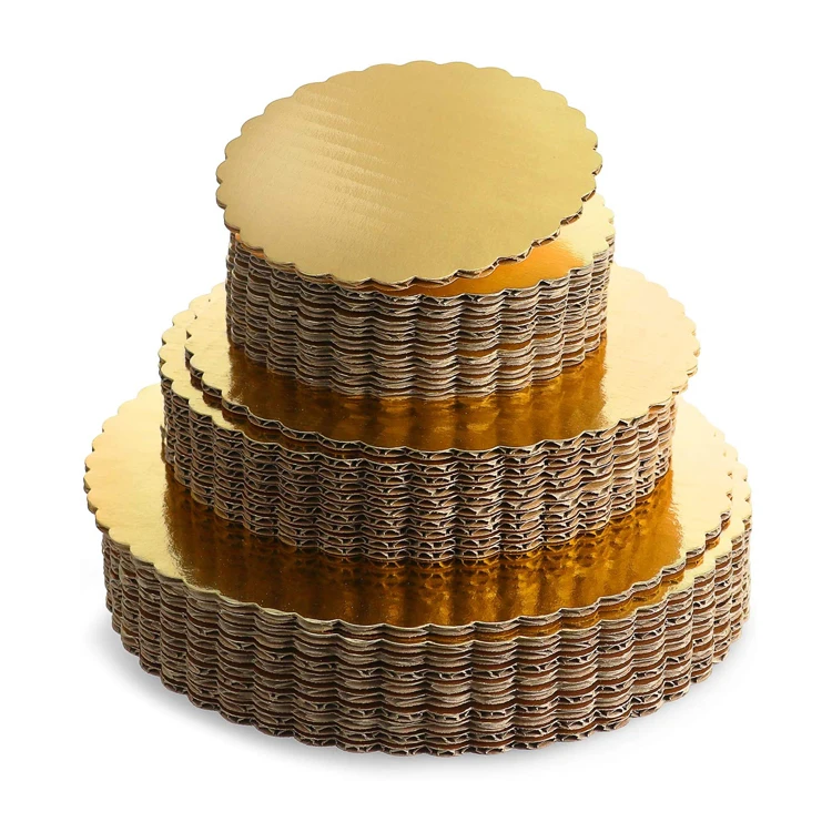 Золотой картон для торта, 6 дюймов, 8 дюймов и 10 дюймов, 10 каждого размера, греческая круглая Золотая подставка для торта