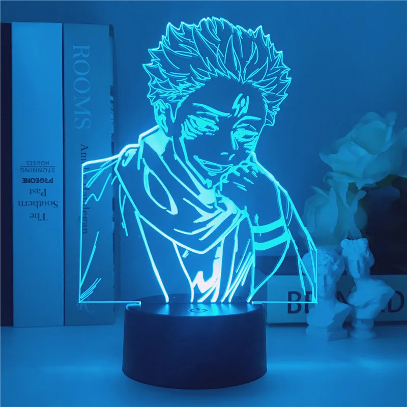Wholesale Custom Design Attack on Titan Anime Naruto Tanjirou Led 3d Acrylic Night Light Lamp for Children