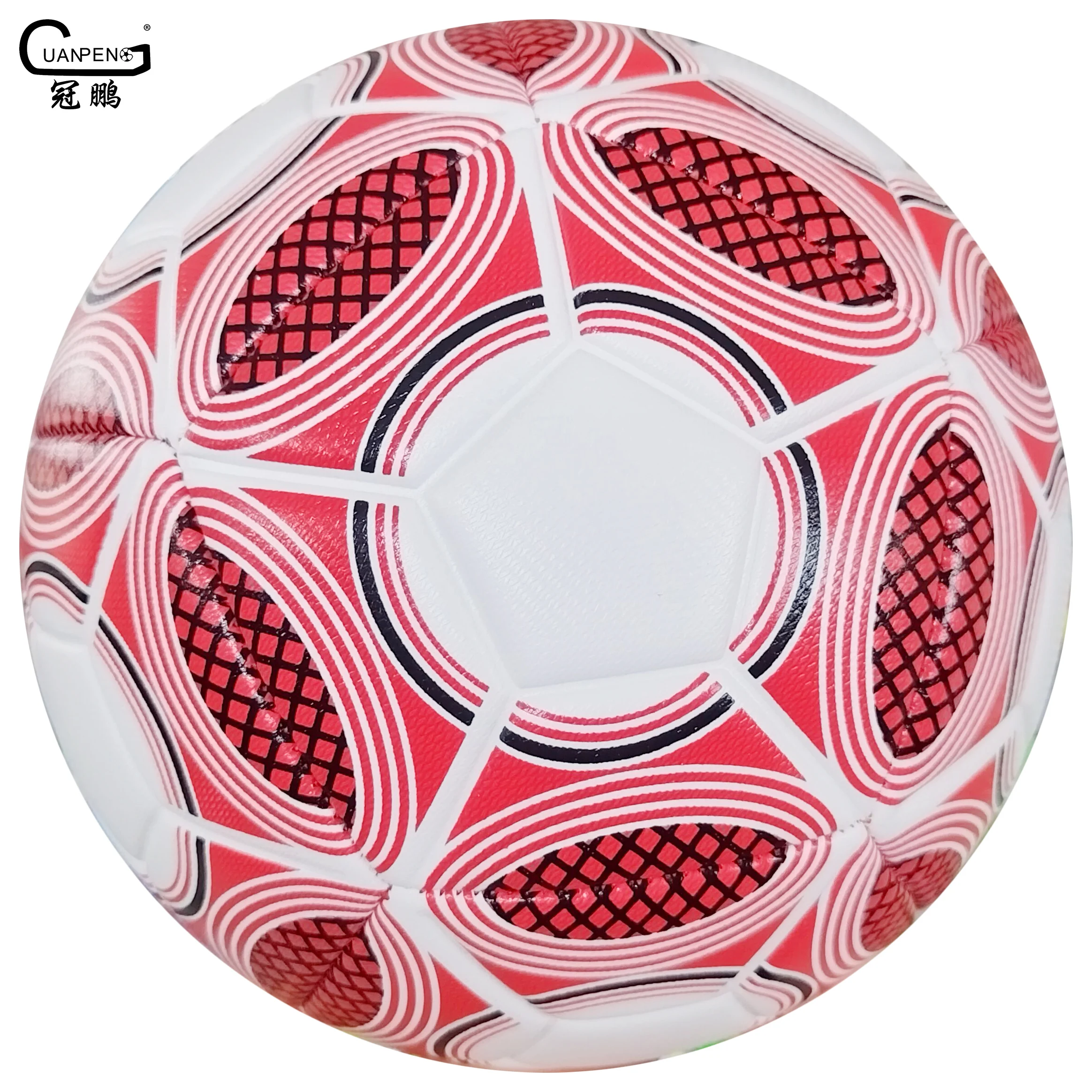 Wholesale Good Quality Custom Logo Size 5 PU Leather Deflated Soccer Ball for Training Indoor Football