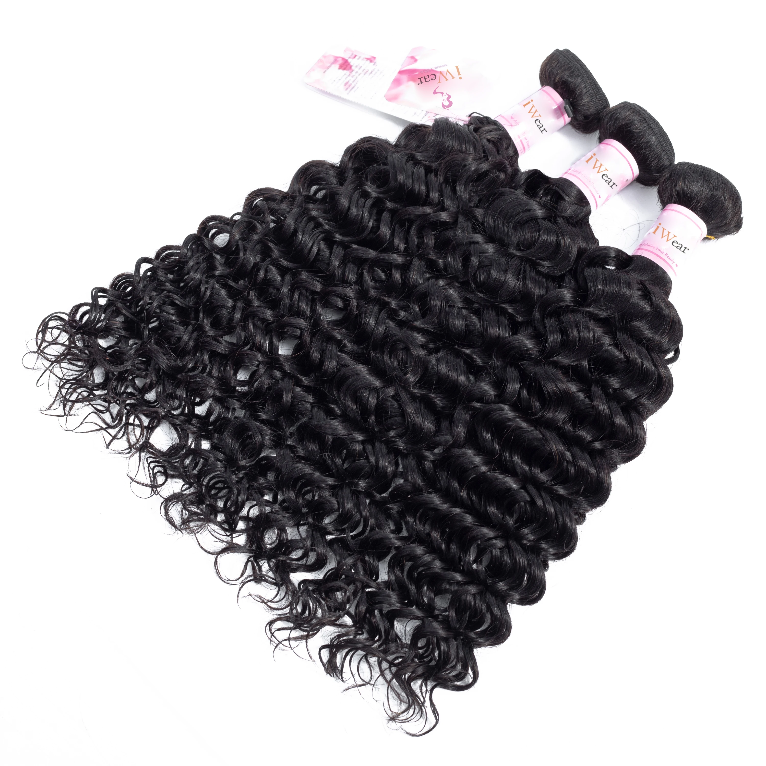 
IWEAR Wholesale Cuticle Aligned Virgin Hair Vendors Free Sample Hair Bundles Water Wave Mink Brazilian Human Virgin Hair Bundles 