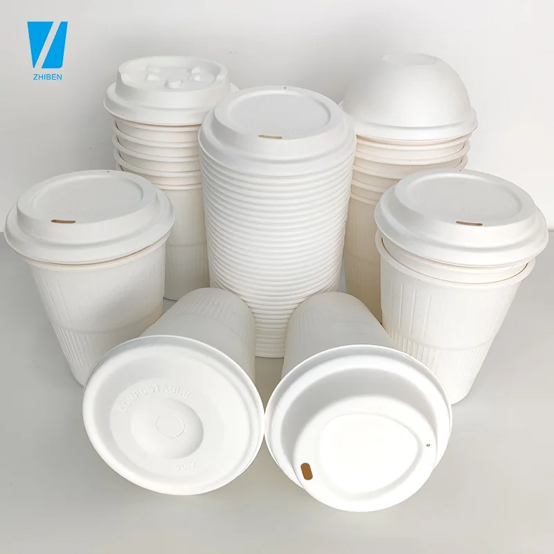 Zhiben Food Grade Custom Printed Eco Friendly Biodegradable Compostable Coffee Cup Lids