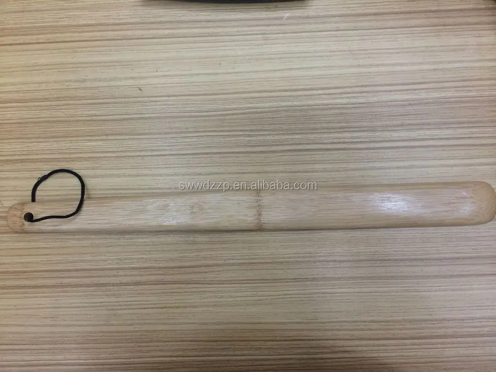 Eco-friendly fancy bamboo small shoe horns long handle shoe horn customized shoe horn for sale