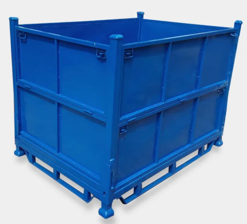 T1210L-10 Warehouse logistics heavy metal parts storage corrosion resistant durable forklift four-way fork storage cages