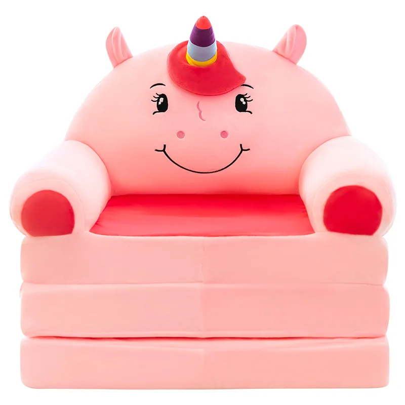 Customized Plush toy sofa cartoon folding sofa child seat stuffed animal sofa for children