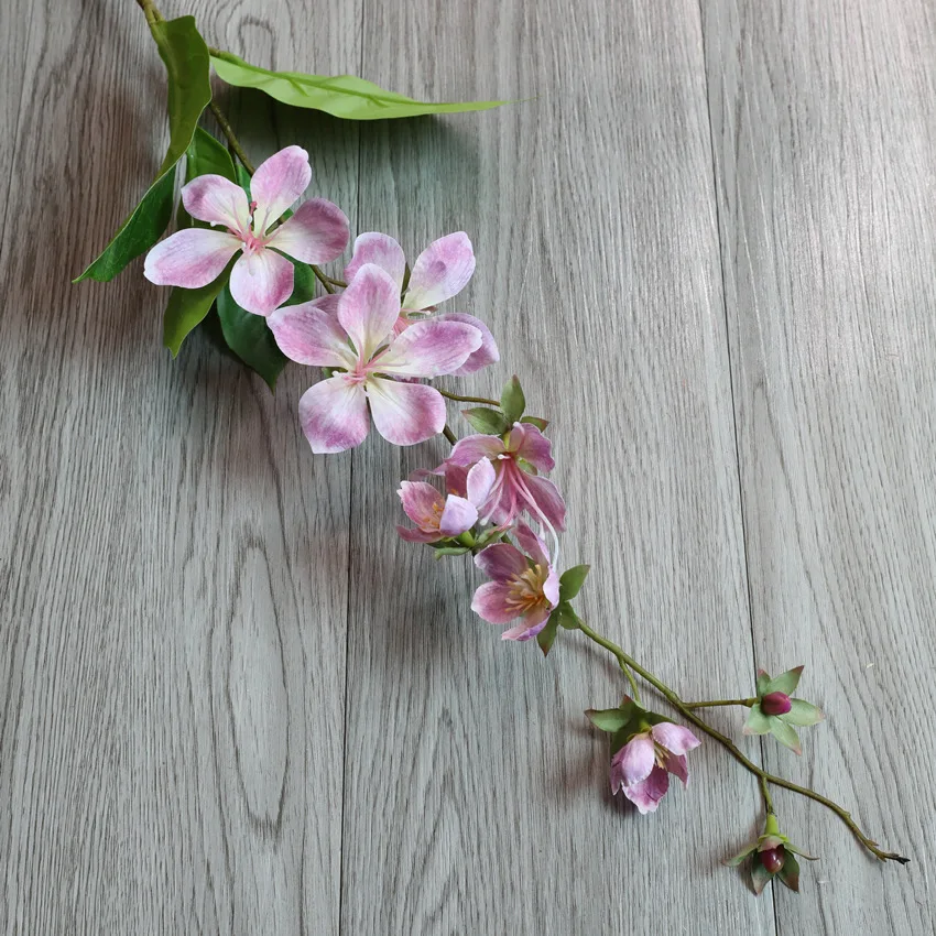 High Quality 3D Print Artificial Silk Jasmine Malus Spectabilis Hanging Flower for Wedding Home Hotel Table Decoration