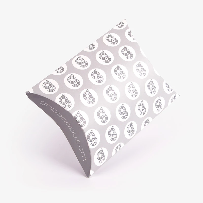 Eco- friendly Wholesale Custom Logo Printed Glossy Cardboard Pillow Shape Box Packaging Paper Boxes