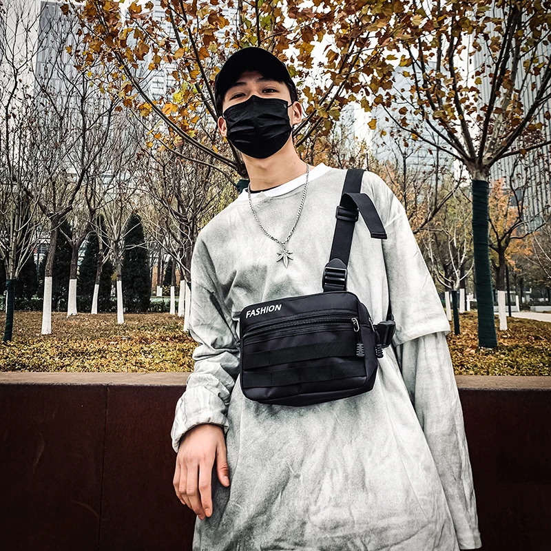 
Китайская фабрика, индивидуальная Водонепроницаемая маленькая сумка-слинг через плечо, новая тактическая Боевая жилетка, Мужская Уличная нагрудная сумка 