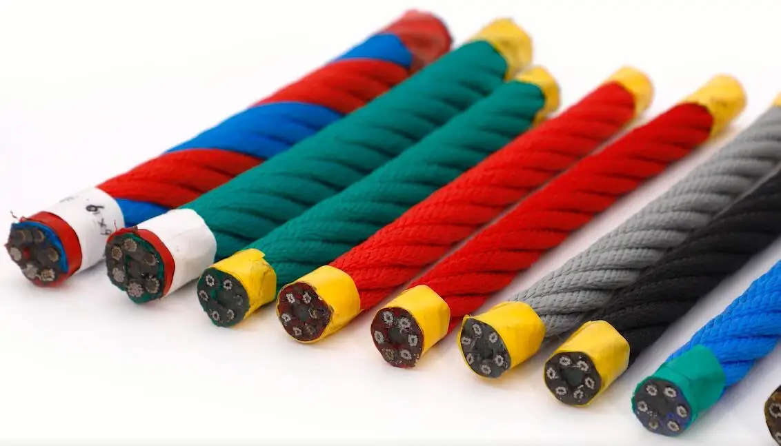 6x8 steel wire structure Polypropylene combination rope for rope climber