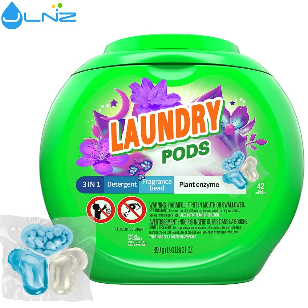 Eco liquid beads OEM laundry pods 3in1 detergent concentrate lasting fragrance beads laundry pod wholesale