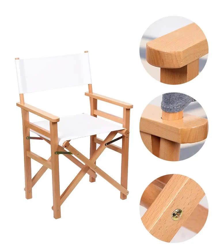 2024 Feistel Folding Telescope Makeup Telescopic Artis Solid Wood Director Chair Folding Camping Chair