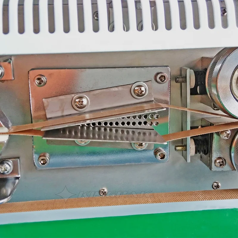 DBF1000G Continuous Plastic Bag Heat Sealing Machine With Gas Flash