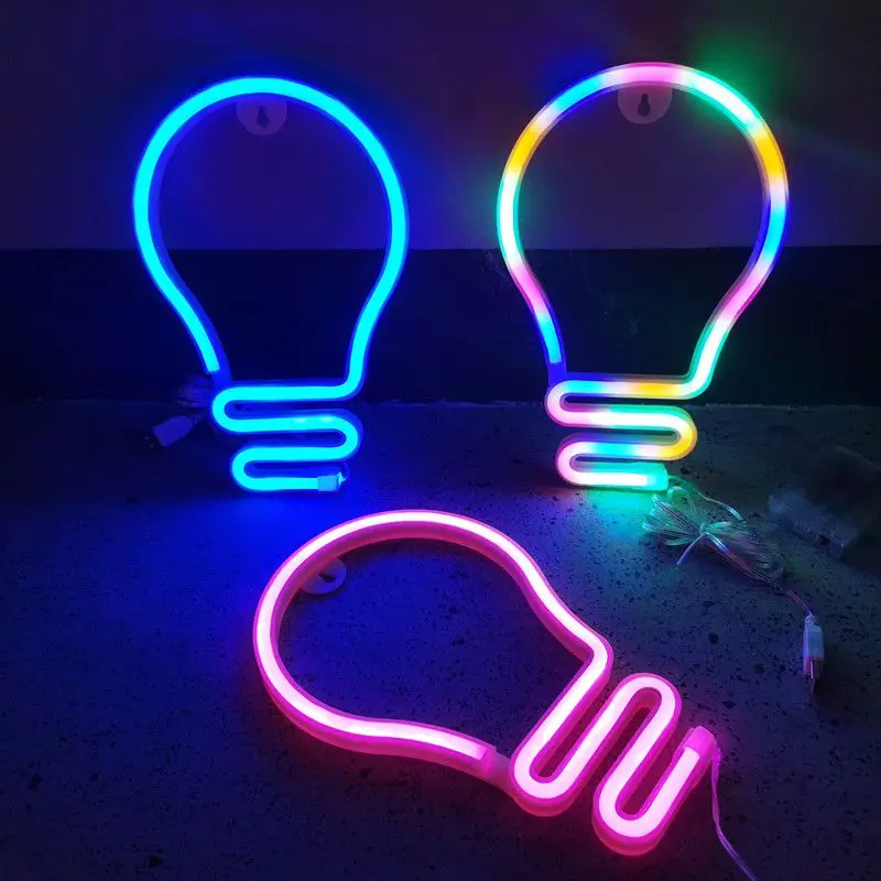 Neon Sign LED Neon Wall Light Indoor Decor Light Battery or USB Operated for Home, Kids Room, Bar, Party, Christmas, Wedding