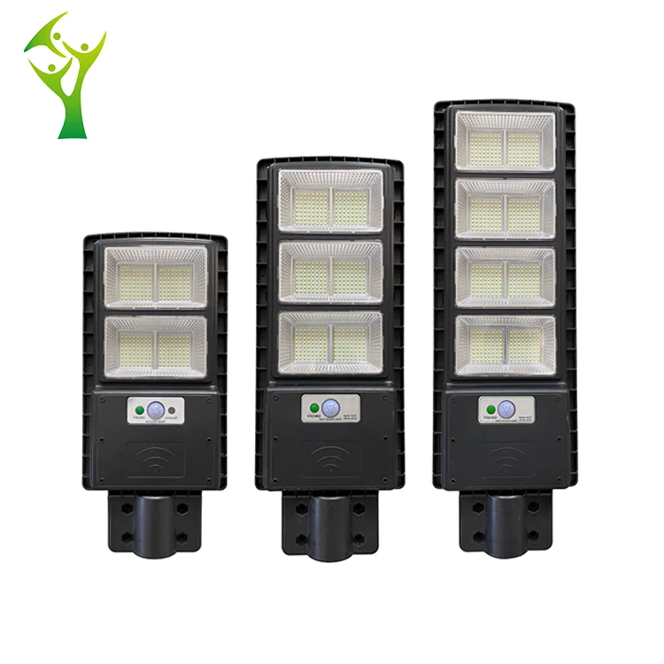 SHENHONG New Lampadaires All In One Black Waterproof Outdoor Road 100 200 300 W LED Solar Streetlight