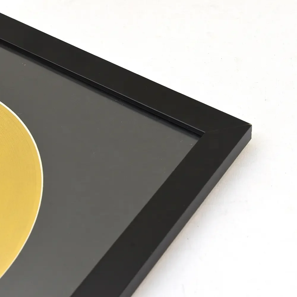 Customized High Quality Simplicity Wooden Color Black CD Display for Collection Mounting Wall Art Frame