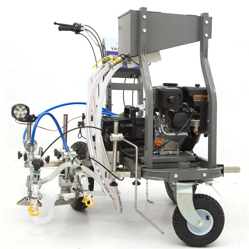 Road marking machine Petrol Powered with reflective bead capability airless line striper