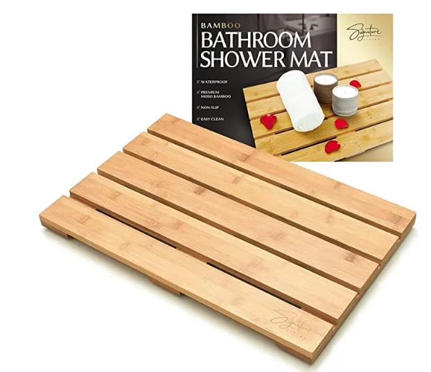 wholesale Bath Mat for Luxury Shower - Non-Slip Bamboo Sturdy Water Proof Bathroom Carpet for Indoor or Outdoor Use