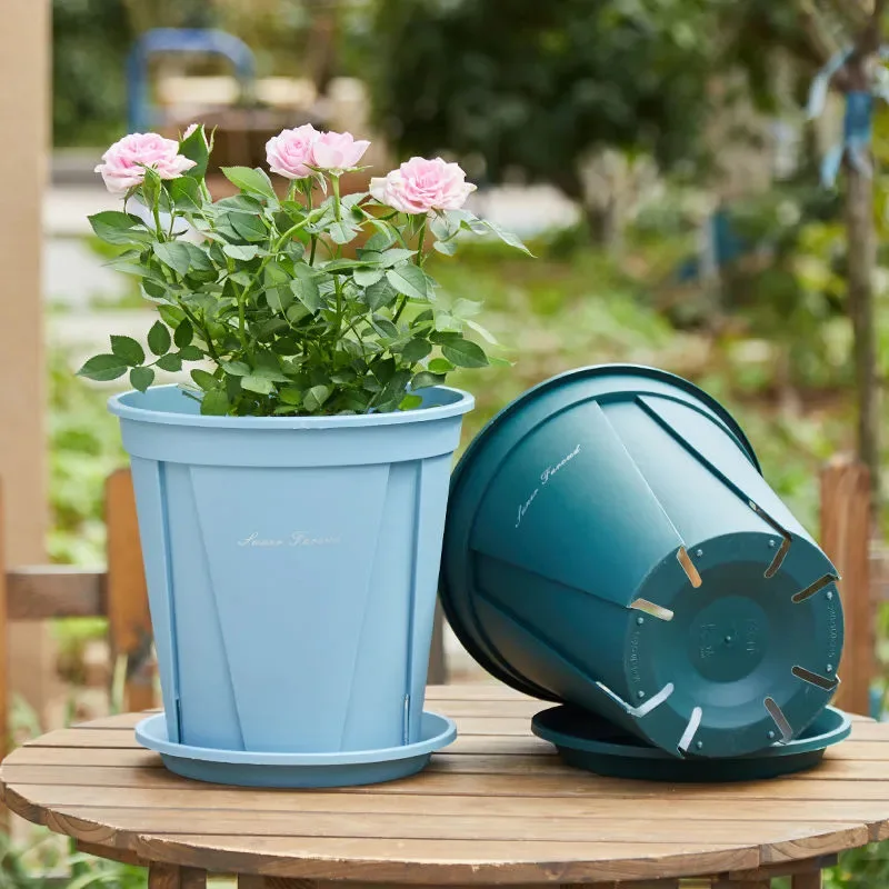 2Pcs Nursery Pot Planters for Outdoor Indoor Decorative Plants Plastic Gardening Flower Pots Plant Pots