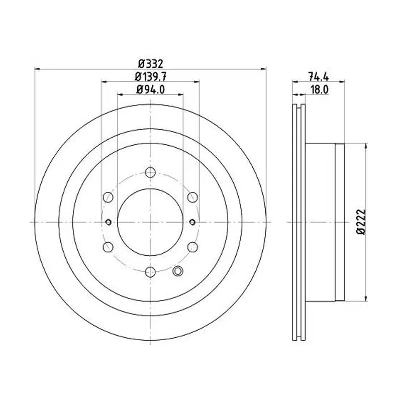 Truck Car retarding Brake Disc For Mitsubishi PAJERO V97 4615A037