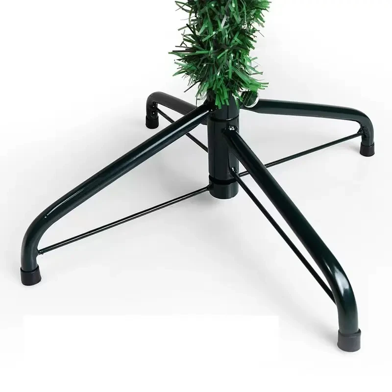 2024 Xmas Tree High Quality Green 150 cm PE/iron/plastic mixed sticky white Christmas tree with an encrypted red cone