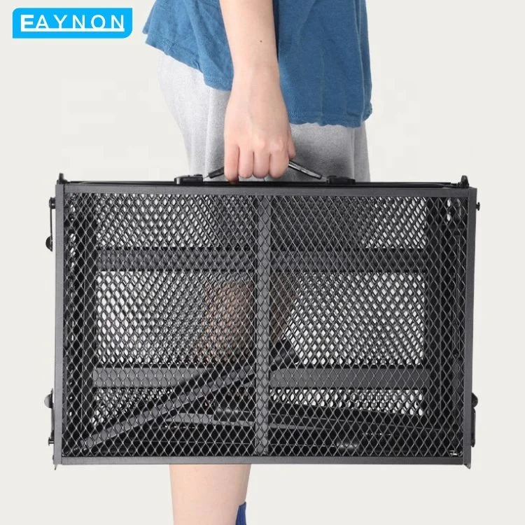 Eaynon Camping Portable Collapsible Portable Metal Folding Table For Outdoor