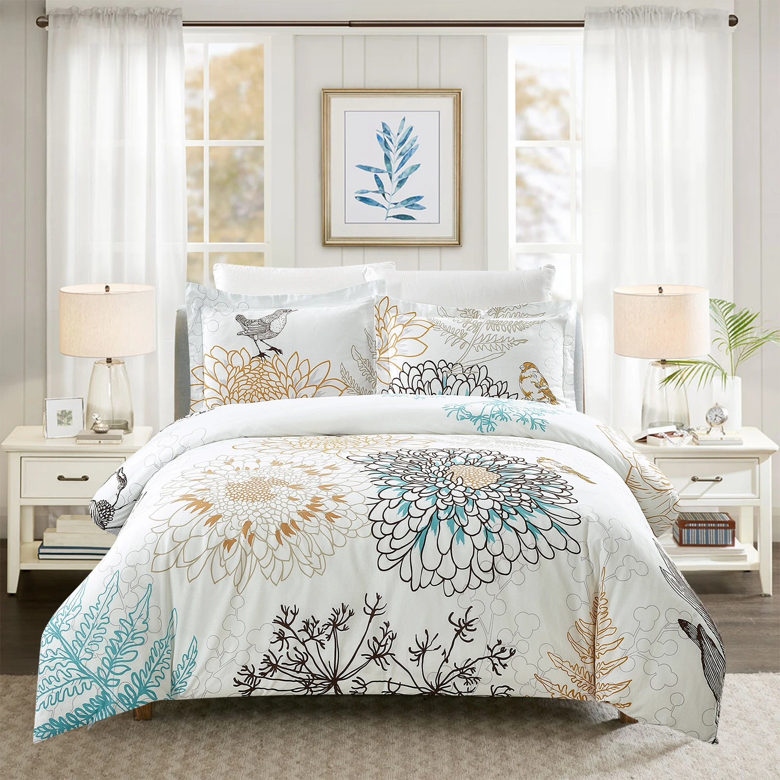 Комплект постельного белья из прекрасного хлопка и красивого пододеяльника альфа-текстиля-восхищайтесь мастерством