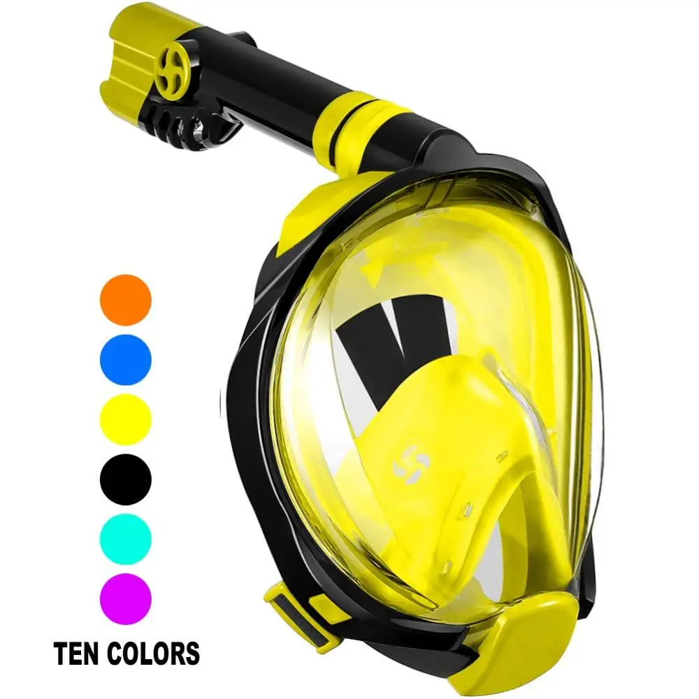 Full Face Diving Mask Snorkel Mask for Kids & Adults with Breath tubes
