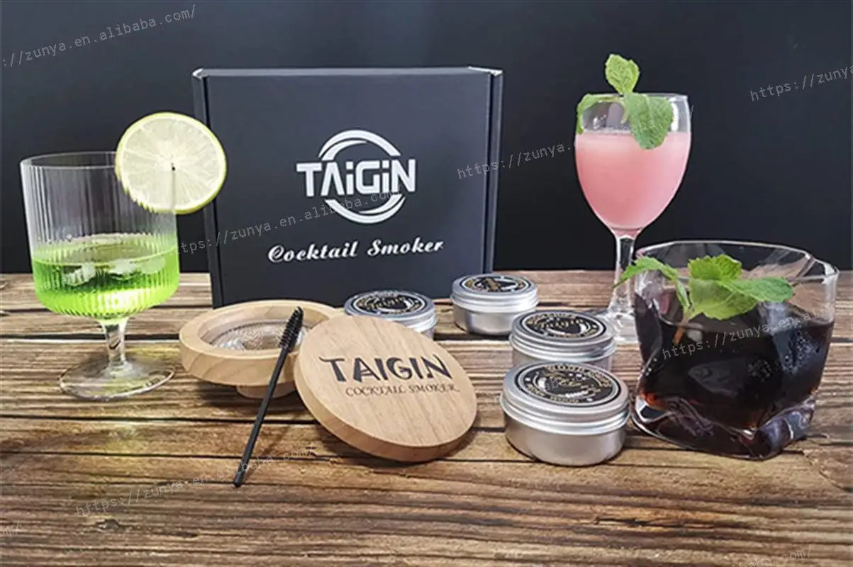 Whiskey Smoker Kit with Torch 6 Flavors Wood Chips, Cocktail Smoker Infuser Kit, Old Fashioned Drink Smoker Kit