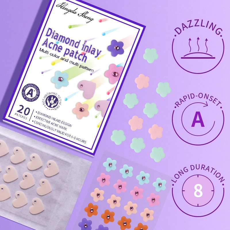 Customized Shape Colorful Stars Hydrocolloid Acne Blemish Pimple Patches Acne Patches Private Label