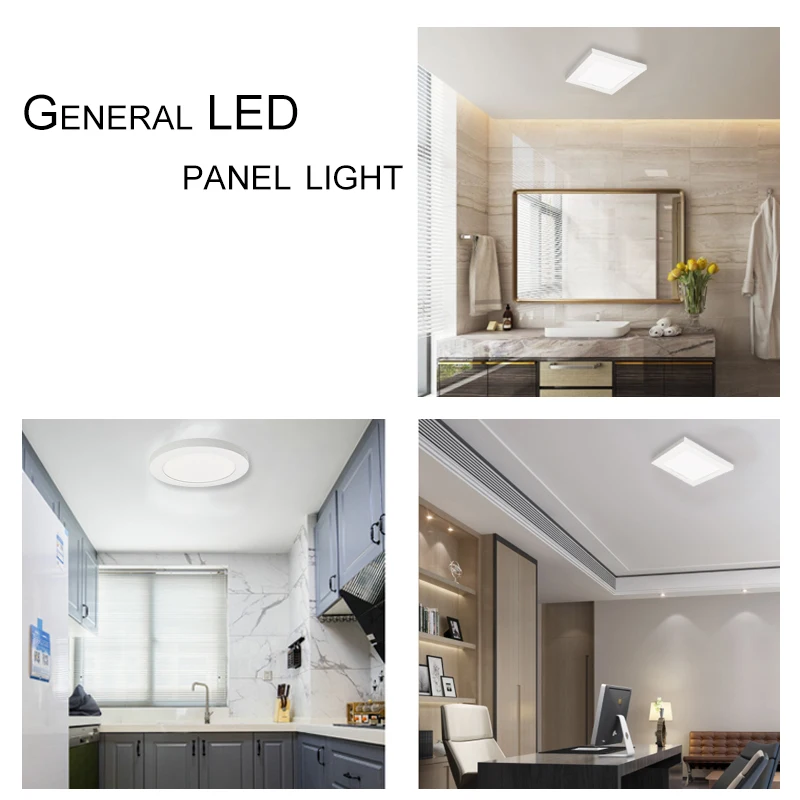 Selectable Color Temperature Surface Mount Dimmable Microwave Radar Sensor Square 18W/24W LED Ceiling Panel Light Wall Lamps