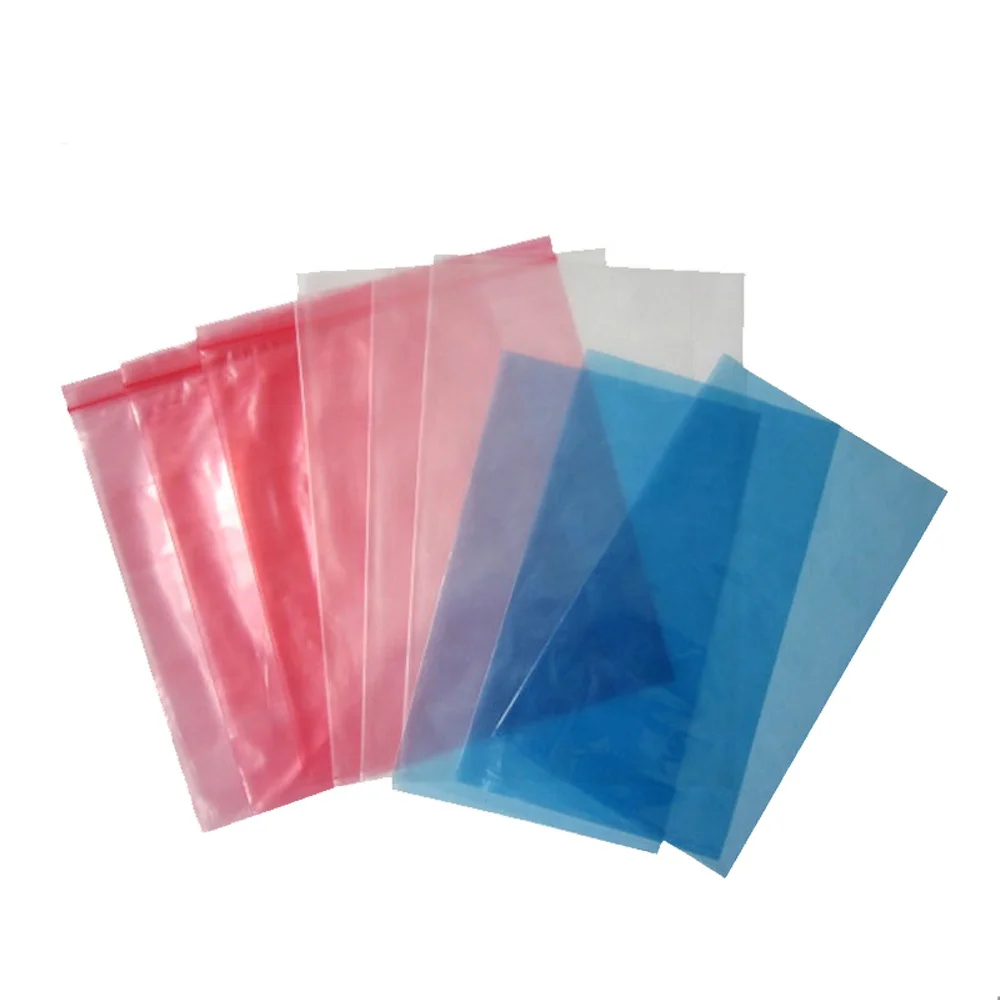 Low Cost Custom Offset Printing Colored Red Blue Translucent Anti Static Pe Bag Plastic LLDPE Bag Ldpe Electronics AntiStatic