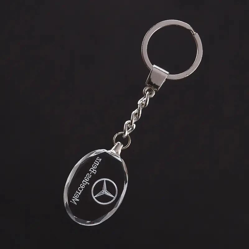 Factory Wholesale Sale Crystal Key Chain Colorful Customized Led Keychain Small Flashlight Light