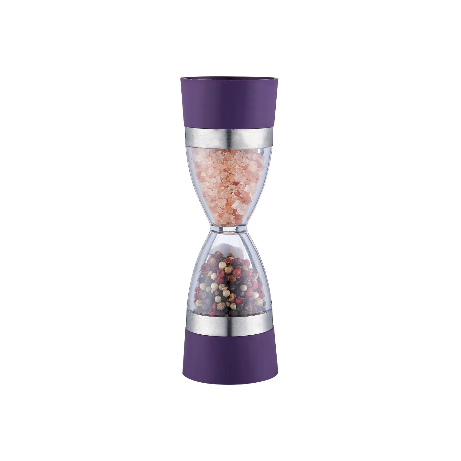 Syh1276 Wholesale plastic spice grinder manual 2 in 1 salt and pepper grinder with ceramic core