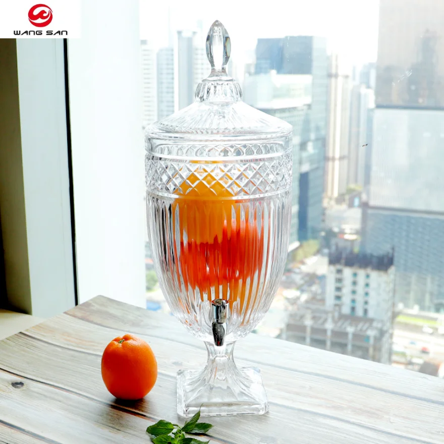 Zhejiang Hot sale 4L large glass beverage dispenser for Restaurant
