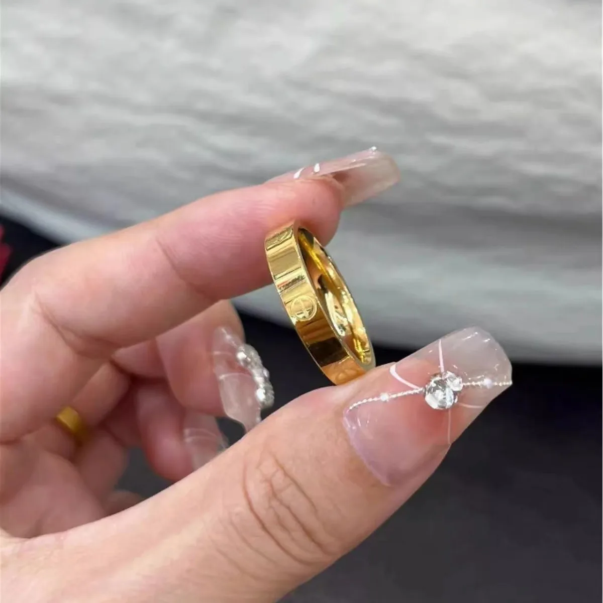 Lerca 2024 Fashion design 18K gold pure plain rings Fine Jewelry Classic Style for Women and Men