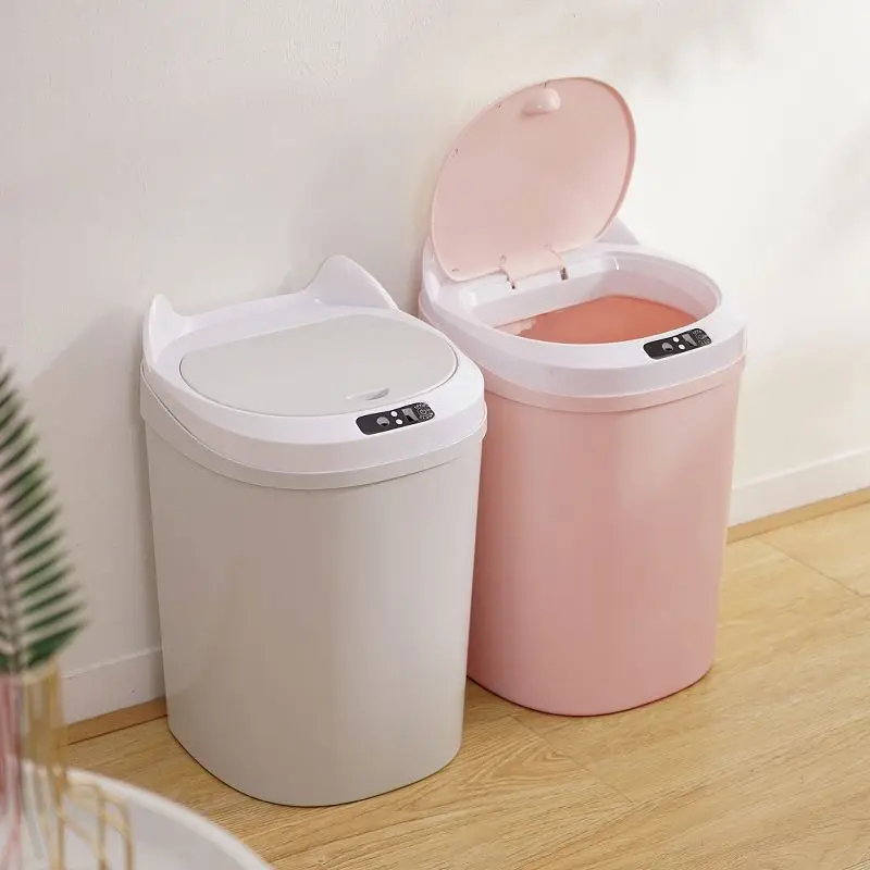Induction Sensor Recycle Bin Auto Automatic Self Sealing Trash Can Lixeira Inteligente Bote De Basura Poubelle Automatique