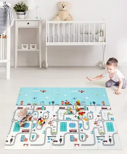 Modern City Rail Ttransit Road New Design Baby Toys Kids Carpet Rugs Waterproof Tasteless Baby Play Floor Foldable Mats