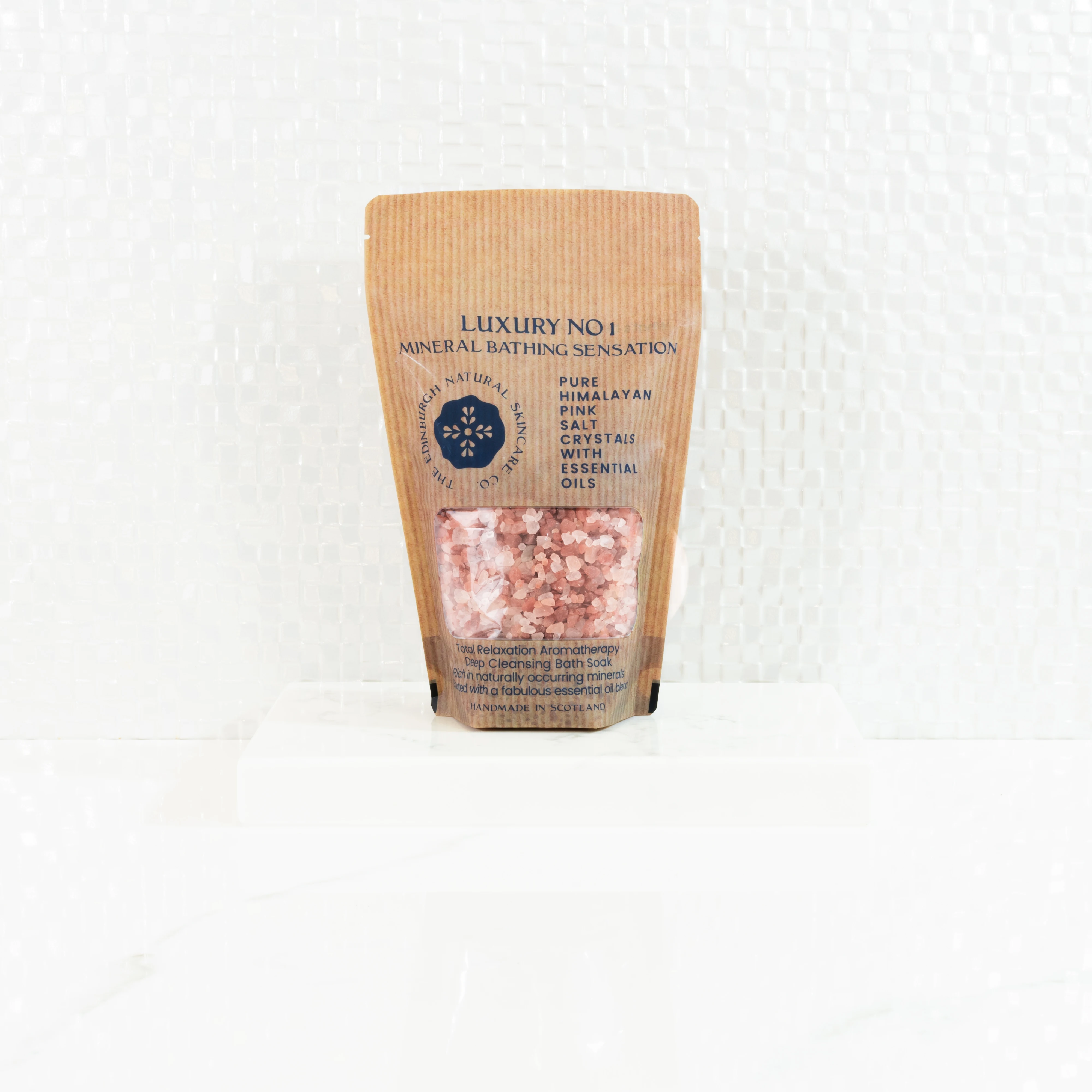 Luxury No 1 Himalayan Pink Salt Bath Salts - 100% Natural Handmade in Scotland - The Edinburgh Natural Skincare Co.