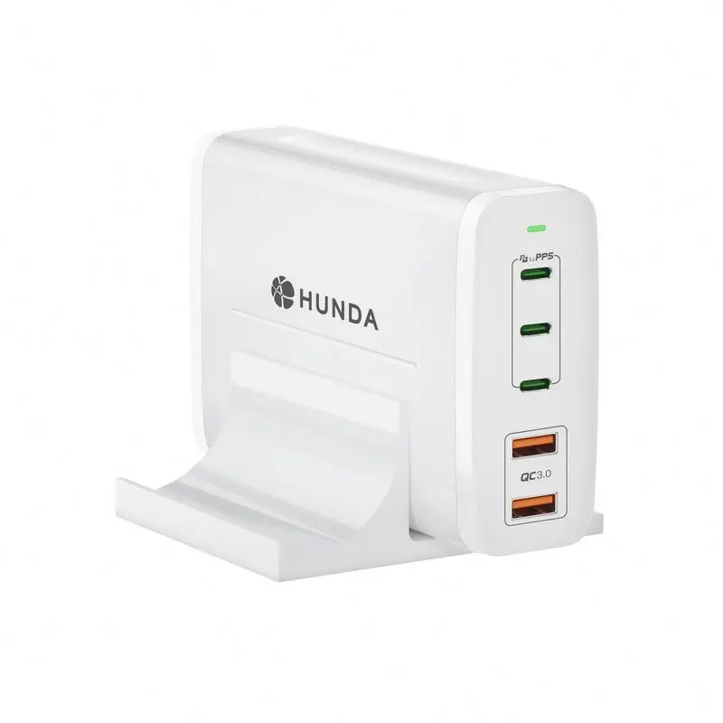 HUNDA best selling product kc gan 200w universal laptop charger 5 ports for macbook chargeur samsung original