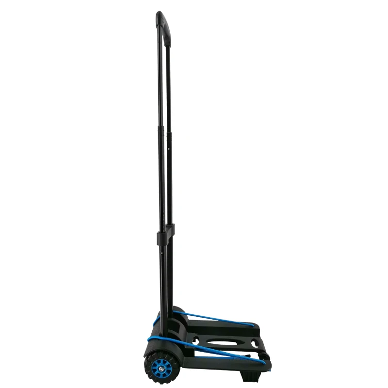 European supermarket hot sale plastic folding luggage cart trolley