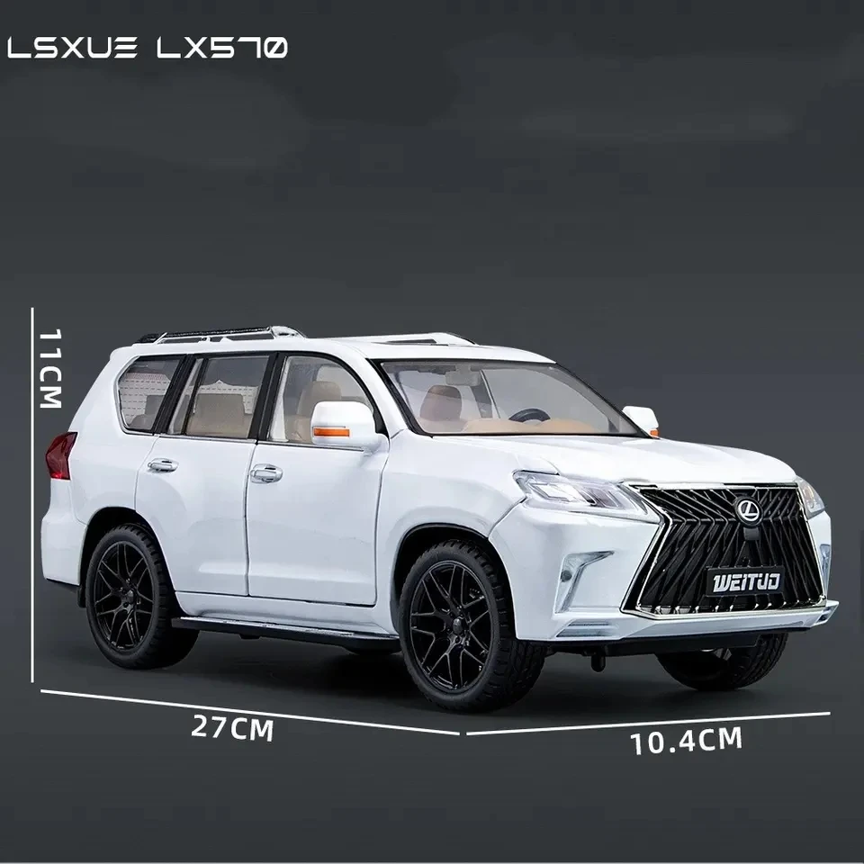 Новинка 1:18 Модель автомобиля Lexus LX570 со звуком и светом из сплава Детская игрушка украшение оптовая продажа