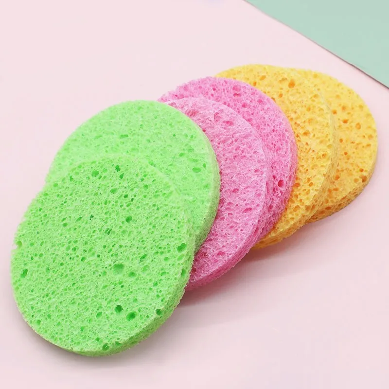Natural Wood Pulp Sponge Cellulose Makeup Washing Sponge wholesale