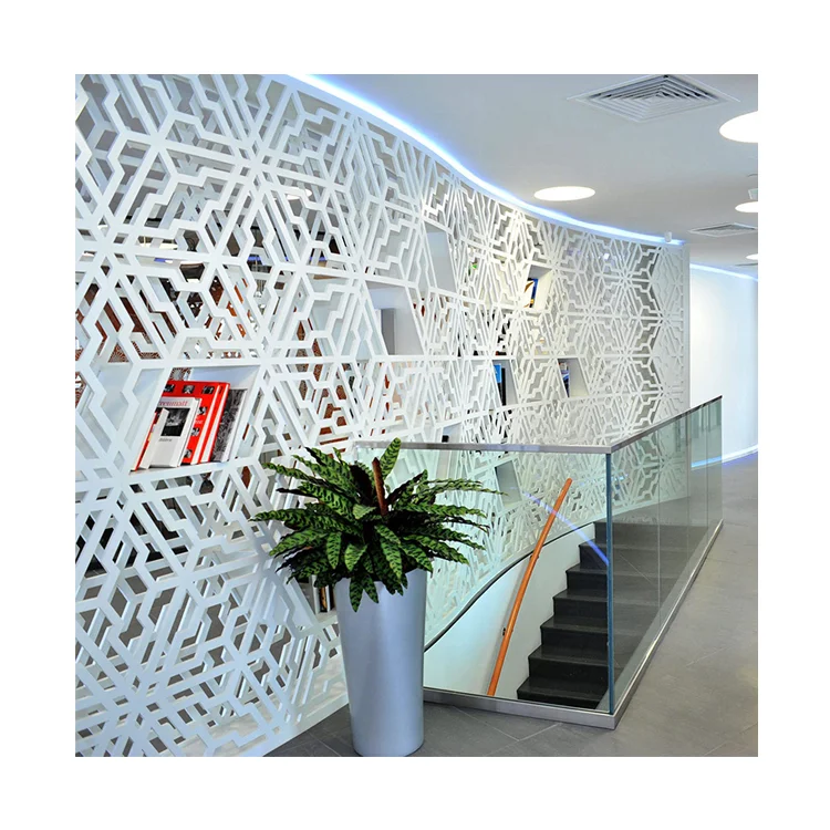 Custom Laser Cut Aluminum Panels Decorative Partition Room Divider Office Room Divider Folding